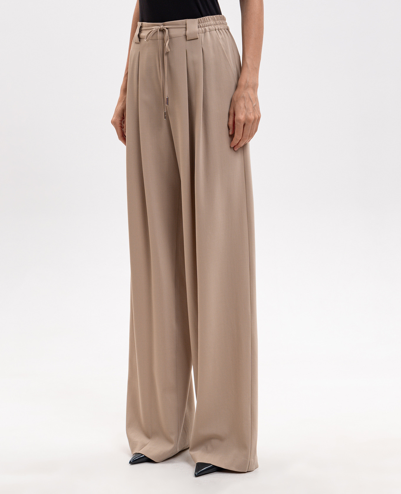 Beige wool pants Ermanno Scervino 3