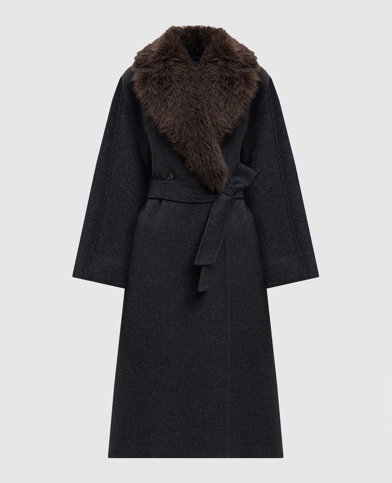 

CACIO grey double-breasted wool coat Max Mara Weekend