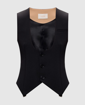 SSHEENA Black vest with wool 26FWTRUSTTF26004A85