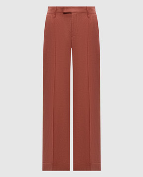 Brunello Cucinelli Pink linen pants MH527P8492