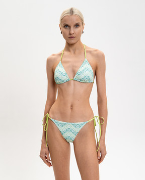 Casablanca Green printed swimsuit bodice WSP26SWM02001EXBC