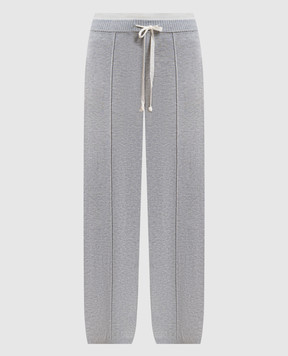 Twinset Grey sweatpants with logo 261LL3MCC