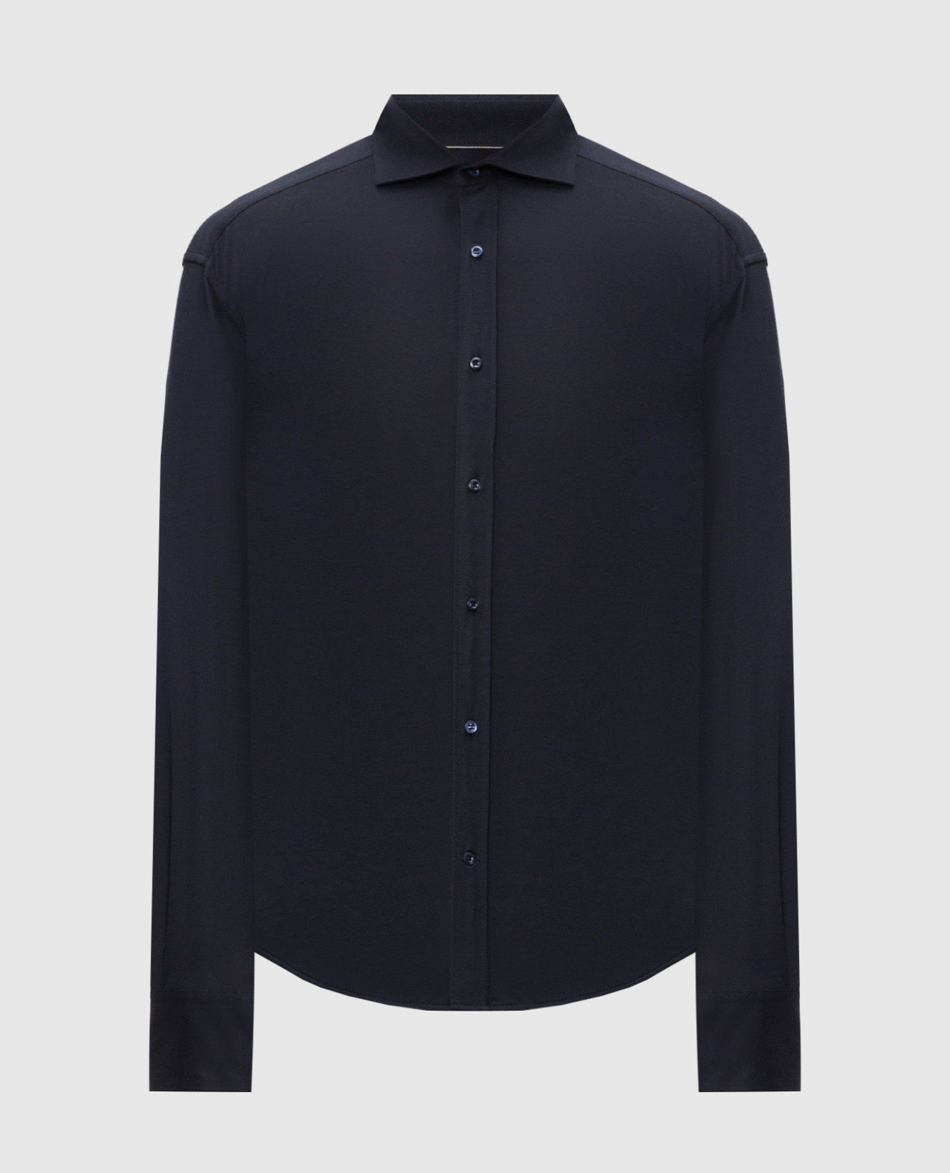 Blue shirt with silk