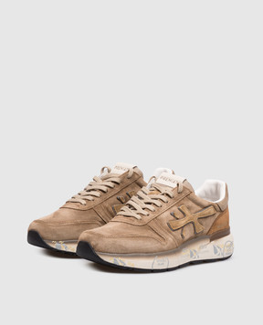 Premiata MICK brown sneakers with logo patch MICK