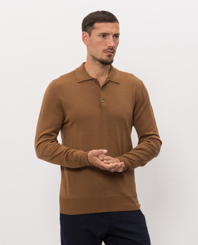 Canali Brown wool polo shirt MK01149C0017