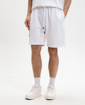 Off-White White shorts with Double Arrow print 44MCI013S26F004