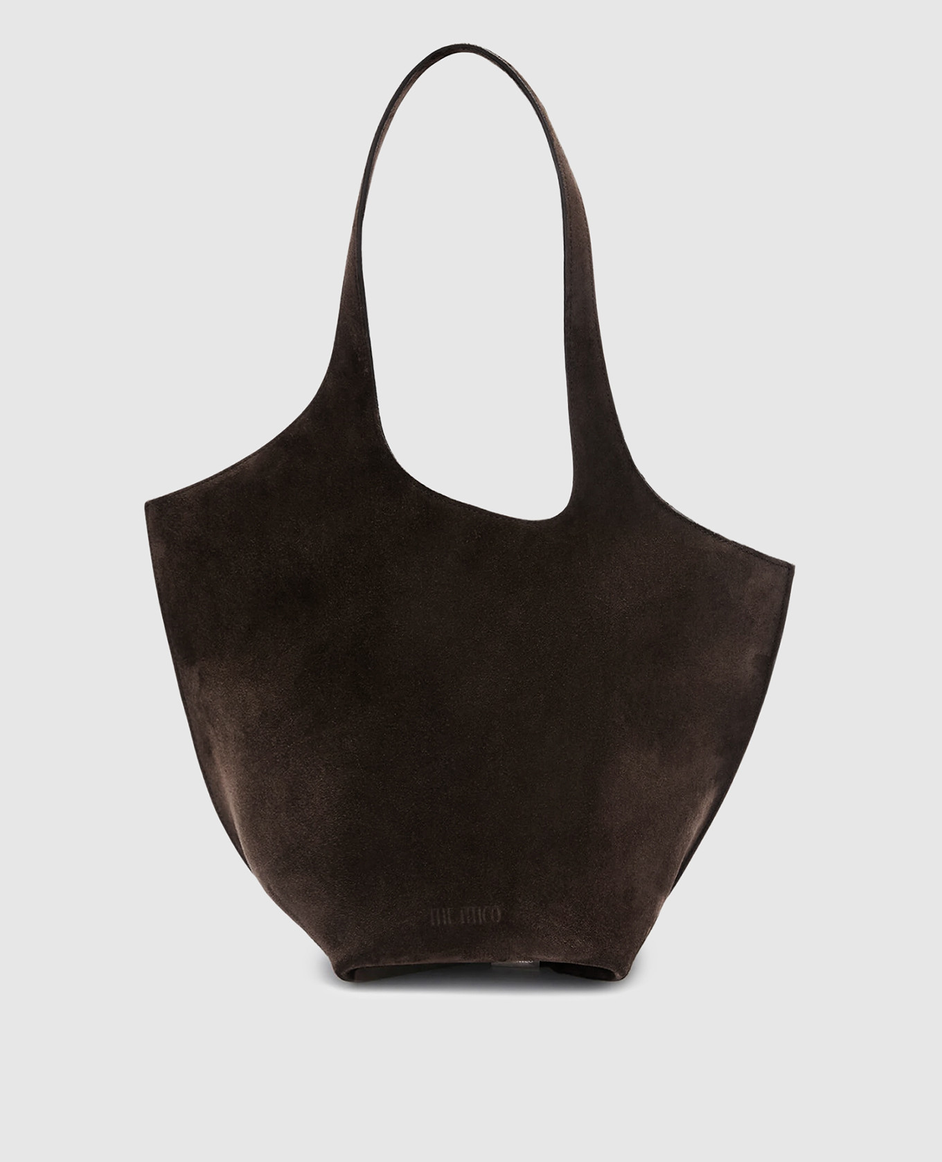 

Brown suede bag with logo The Attico