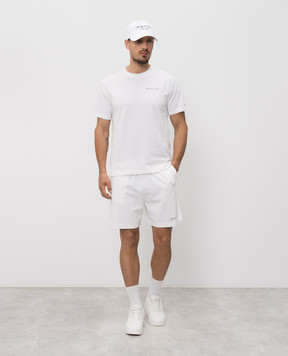 Sporty & Rich Ivory shorts with logo print SH03975325WH01
