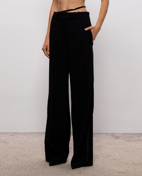 Tom Ford Black wool pants with belt PAW733FAX1861