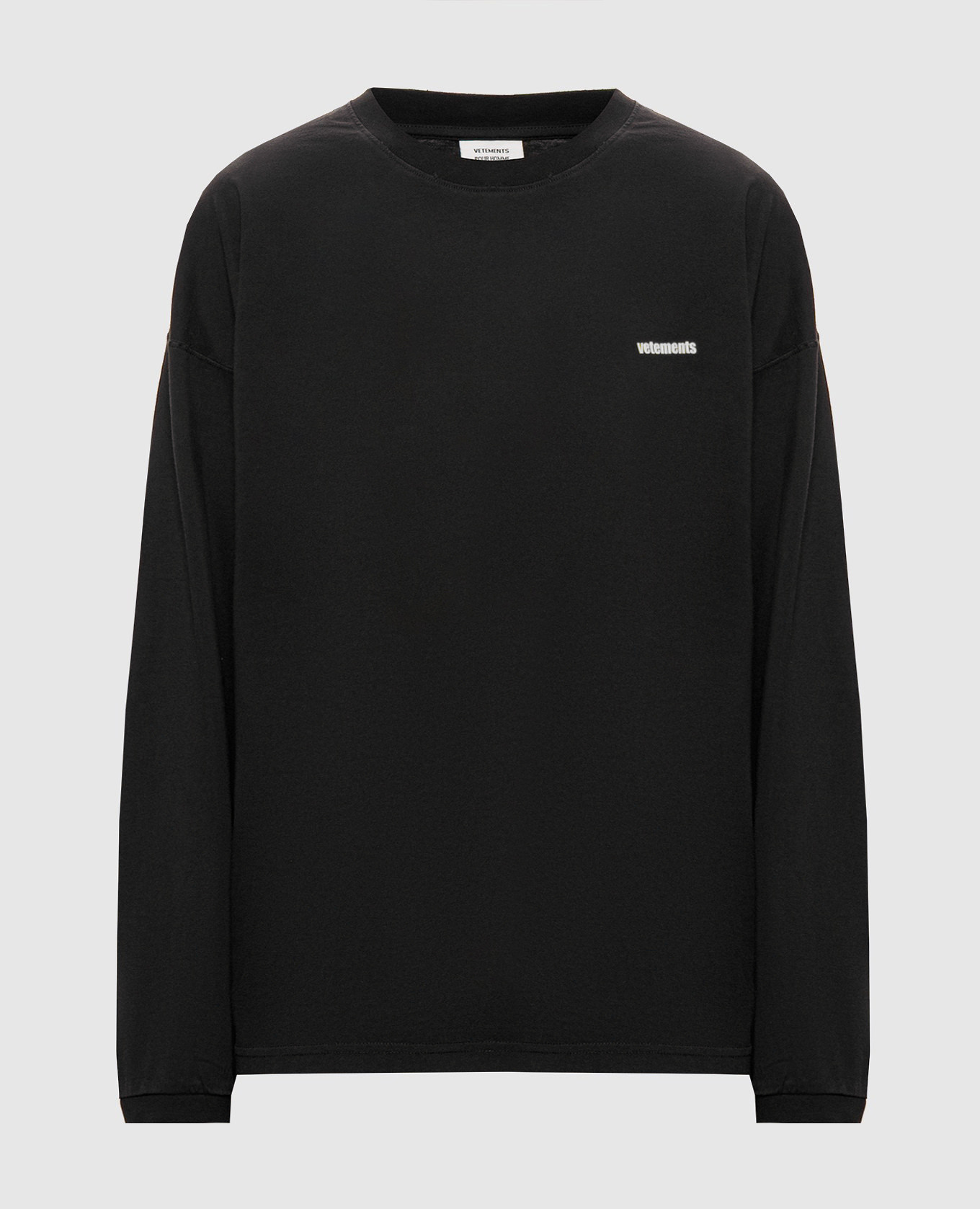 Black long sleeve with inside-out effect Vetements