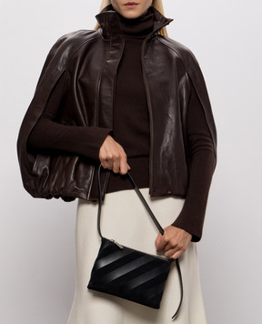 Off-White Black leather Sandbag 404 with Diag print OWWNN10F26LT01