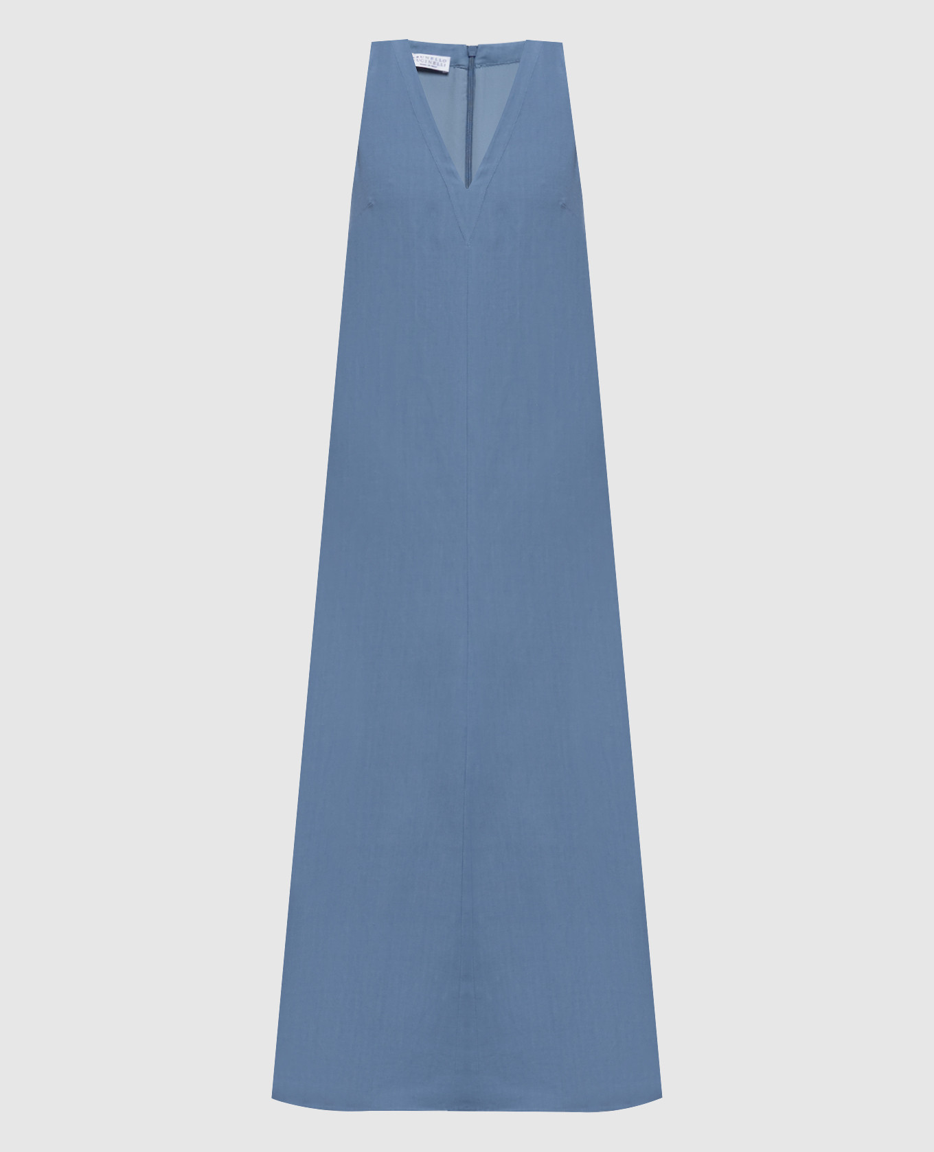 Blue dress with linen