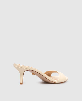Babe Pay Pls Beige leather mules 274503KO