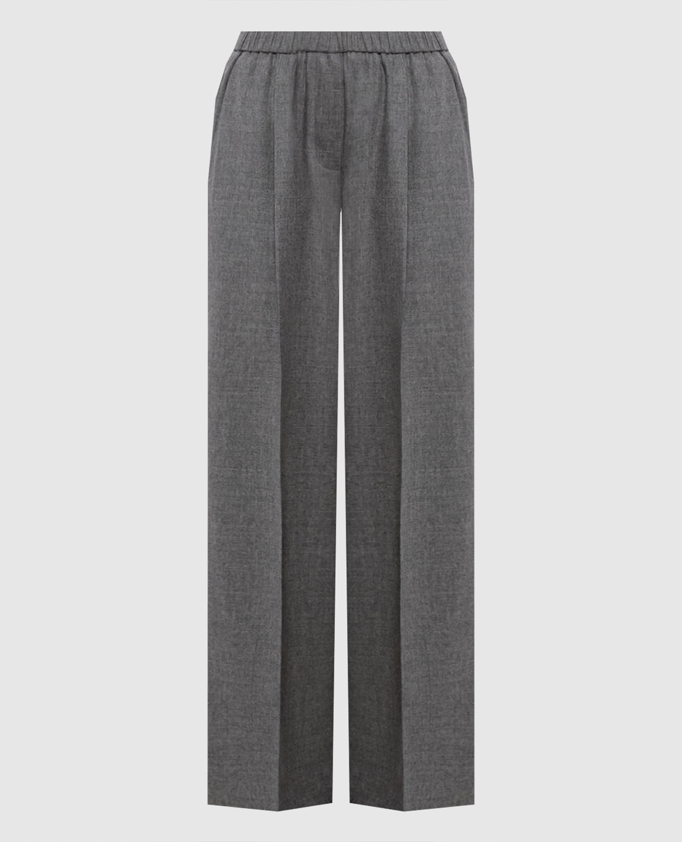 Gray wool and cashmere pants