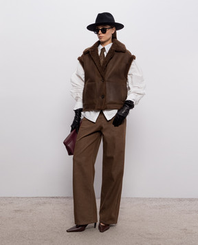 Brunello Cucinelli Brown reversible vest MPMBP7464P