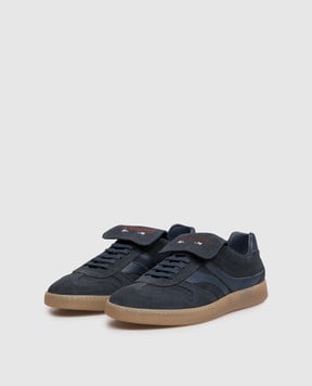 Iceberg Blue suede sneakers with logo print IU1809A