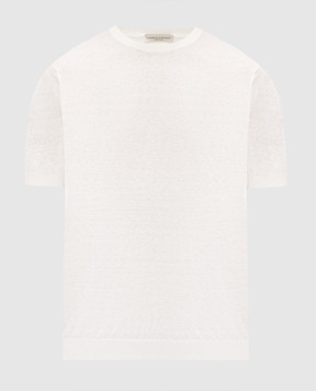 Cashmere&Whiskey Ivory silk and linen T-shirt MU7632318520R