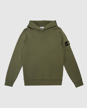 Stone Island Children's green hoodie with logo patch L2S166100008S04251012