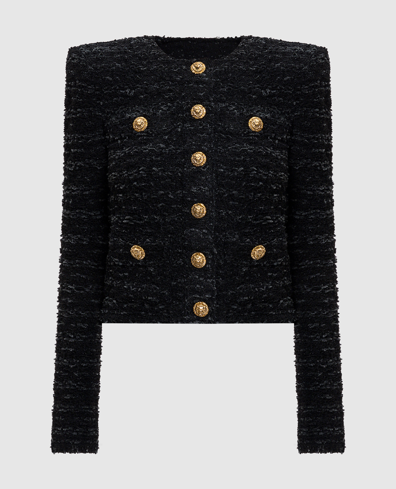 

Black tweed jacket with hemp Balmain