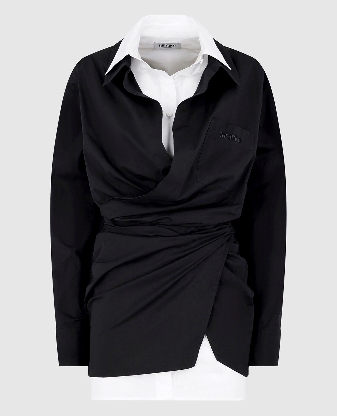 

Black double-layered shirt dress The Attico