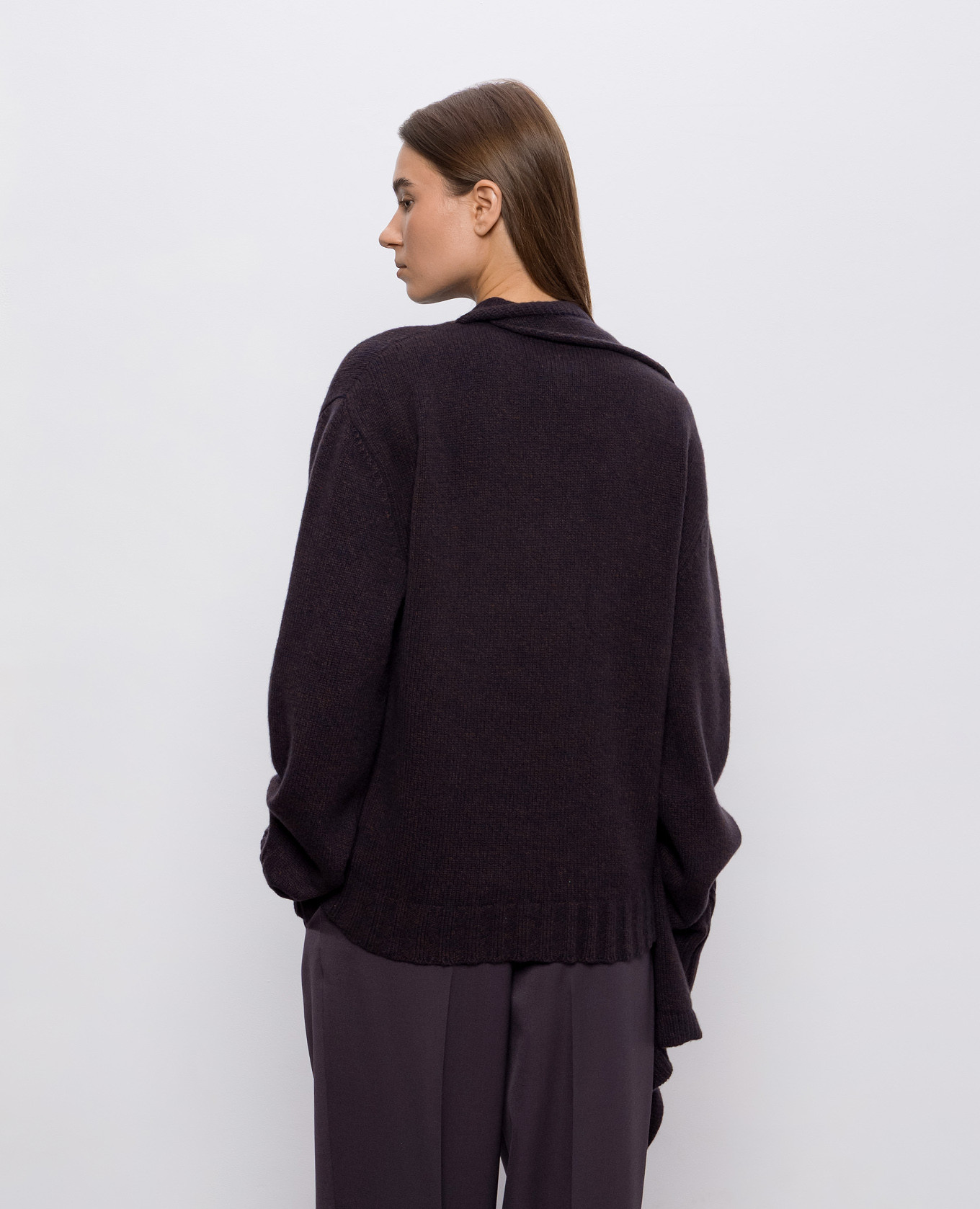 Wool and cashmere cardigan with logo patch The Attico 4