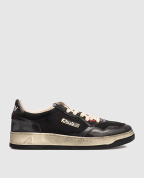 AUTRY Black combination sneakers with vintage effect A1UNAVLMKH01