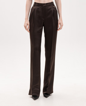 Tom Ford Brown silk pants PAW688FAX1744