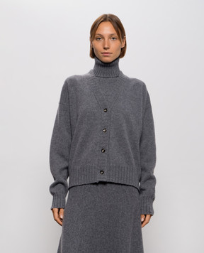 Solotre Gray wool cardigan M3AC0008