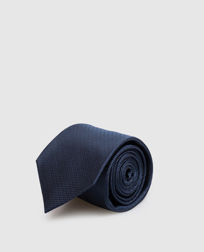 ISAIA Blue patterned silk tie CRV007CV942