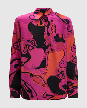PUCCI Pink printed silk blouse 6HRJ126H731