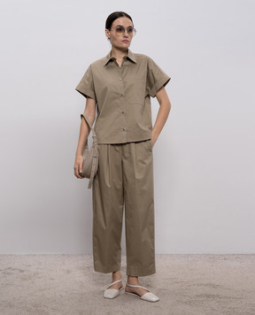 Peserico Khaki pants with monil chain A0465701979
