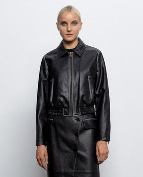 Twinset Black jacket with logo plate 262LI2KCC