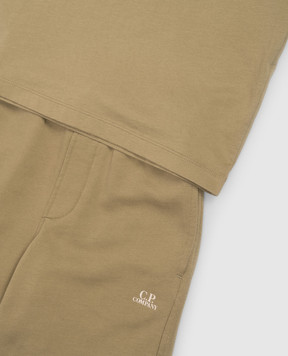 C.P. Company Children's khaki suit with logo print CMG005LAA1748
