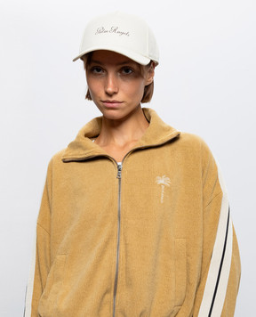 Palm Angels Ivory cap with logo print PALMB001FB002