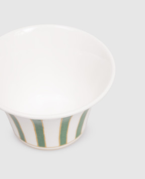 Geminiano Cozzi 1765 White porcelain sugar bowl Striche Verdi e Oro TTCMI319036