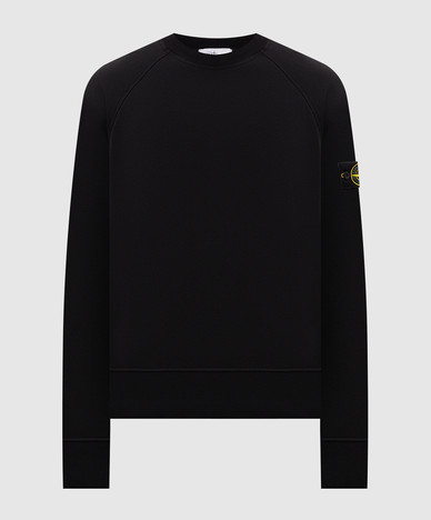 Black sweatshirt with logo patch