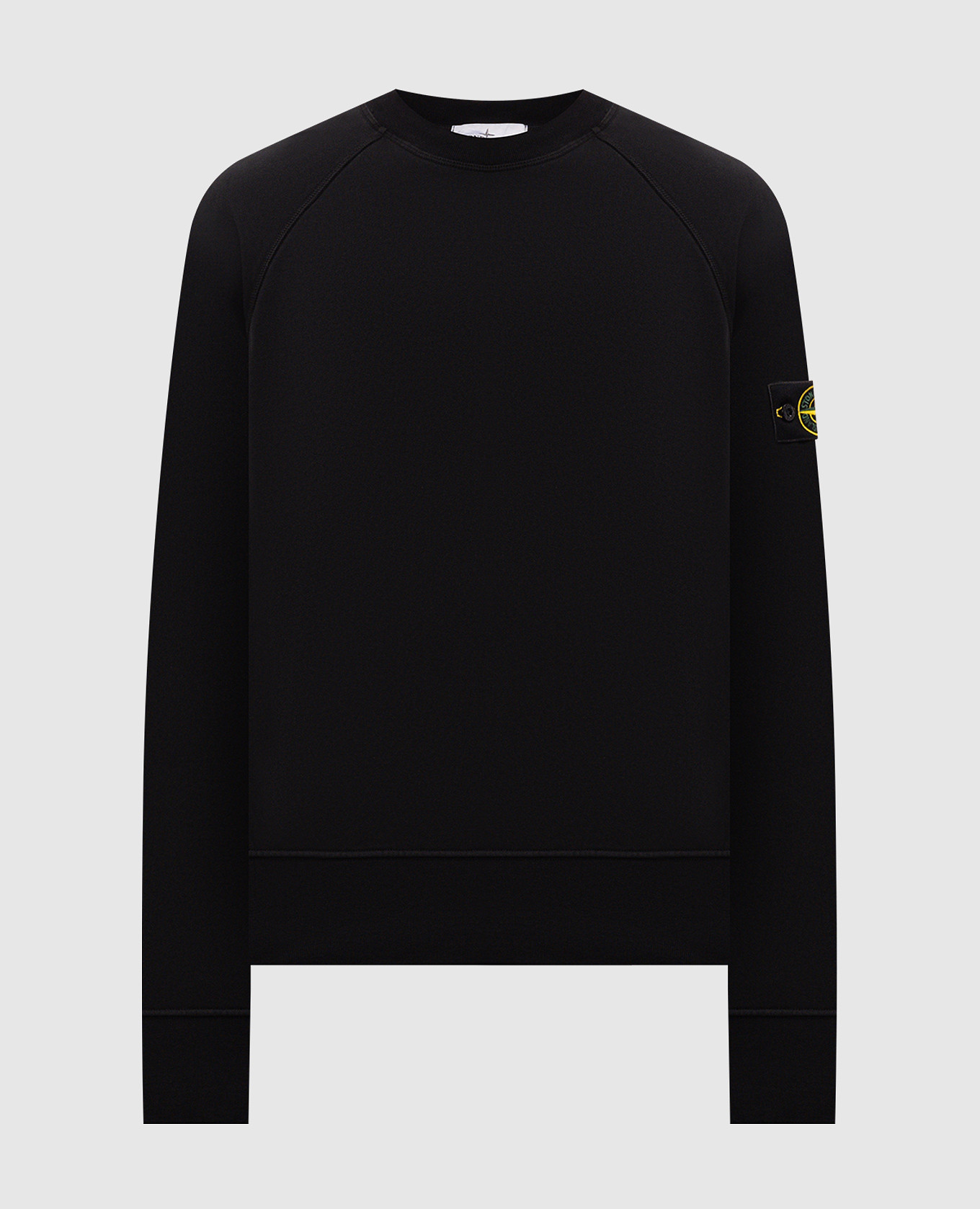 Black sweatshirt with logo patch