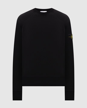 Stone Island Black sweatshirt with logo patch L2S156100008S0051