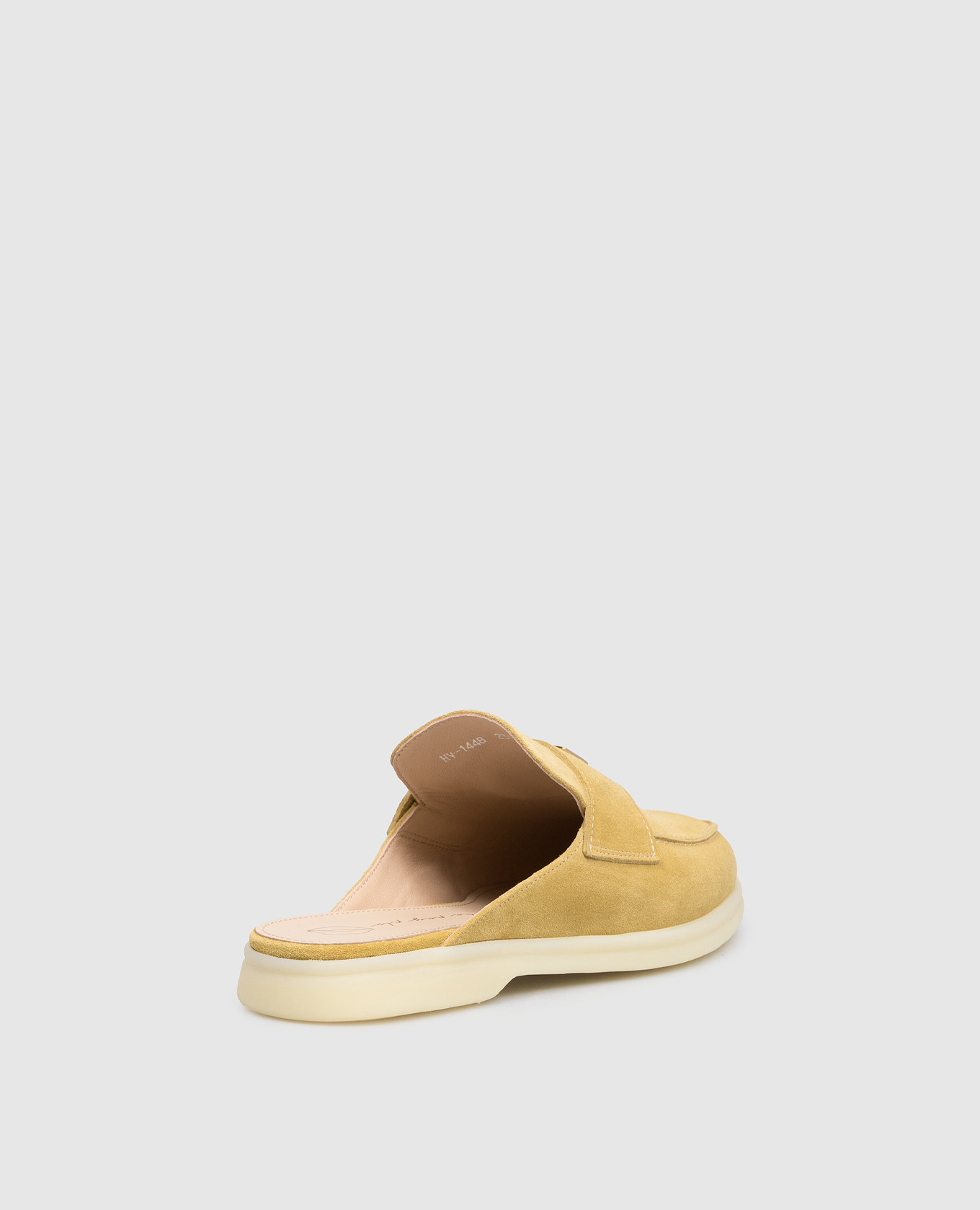 Yellow suede loafers with logo engraving Babe Pay Pls 3