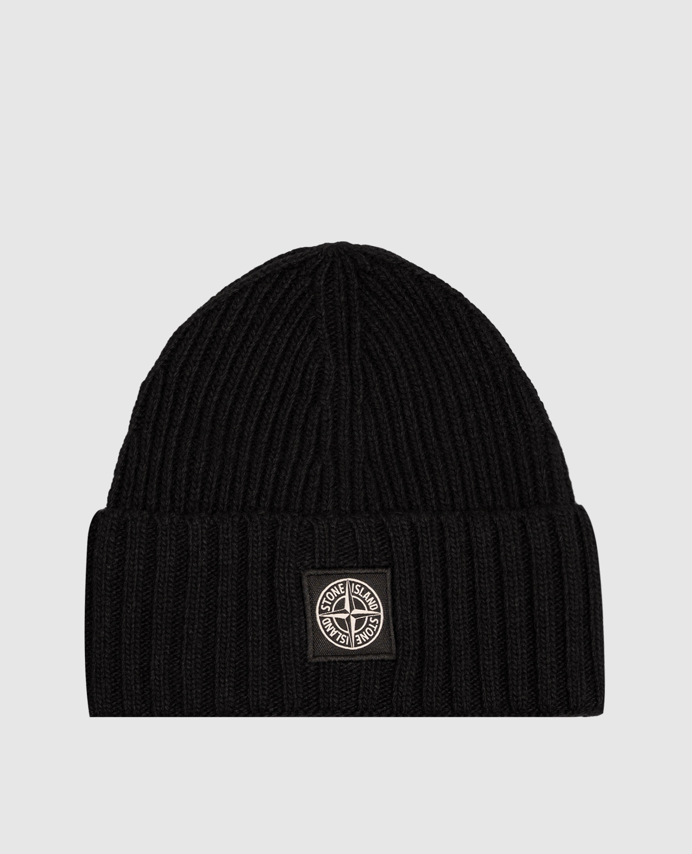 Children's black hat with wool and cashmere