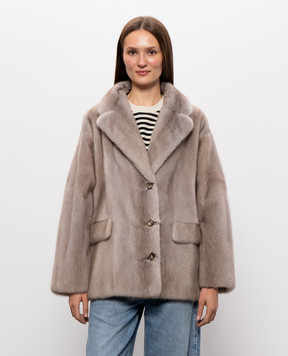 Fabio Gavazzi Beige mink fur coat FG2364PIVR