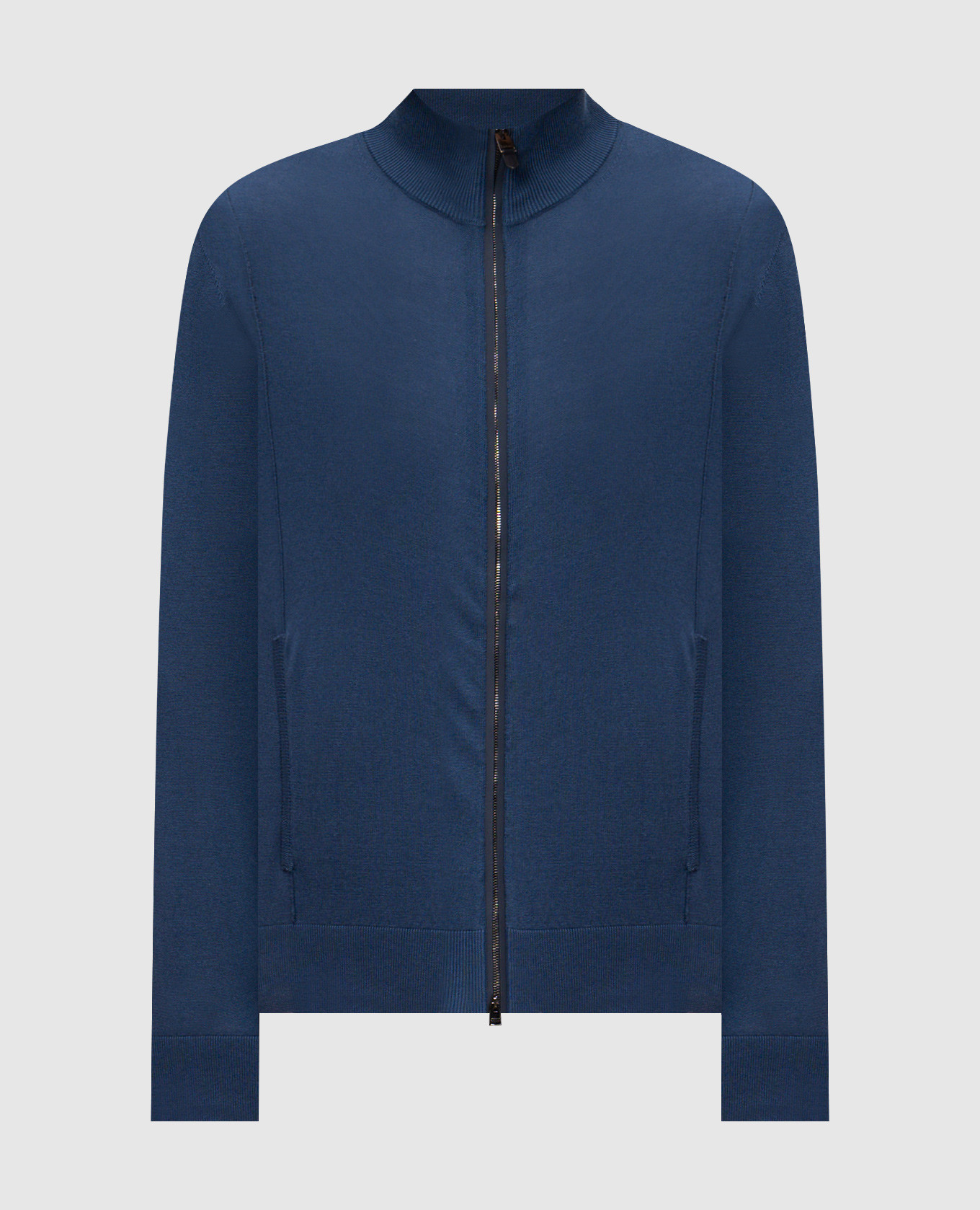 Blue cardigan with cotton