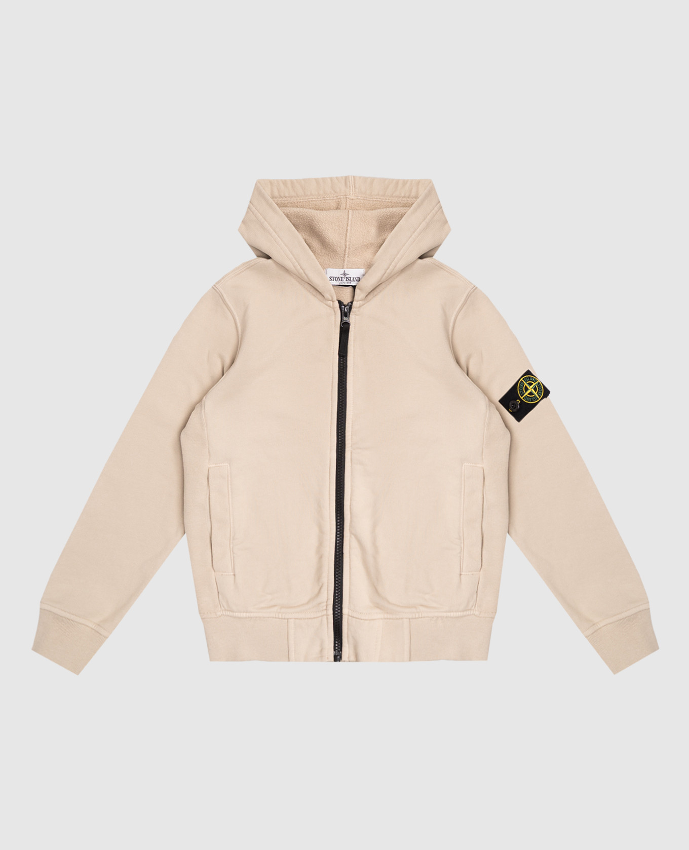 

Children's beige sports jacket with logo Stone Island