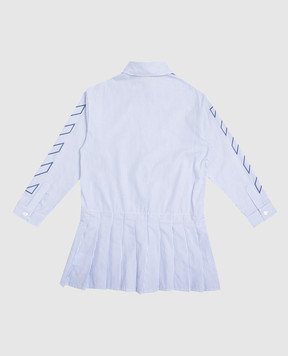 Off-White Children's blue checked shirt dress 44GDB06IF5F001