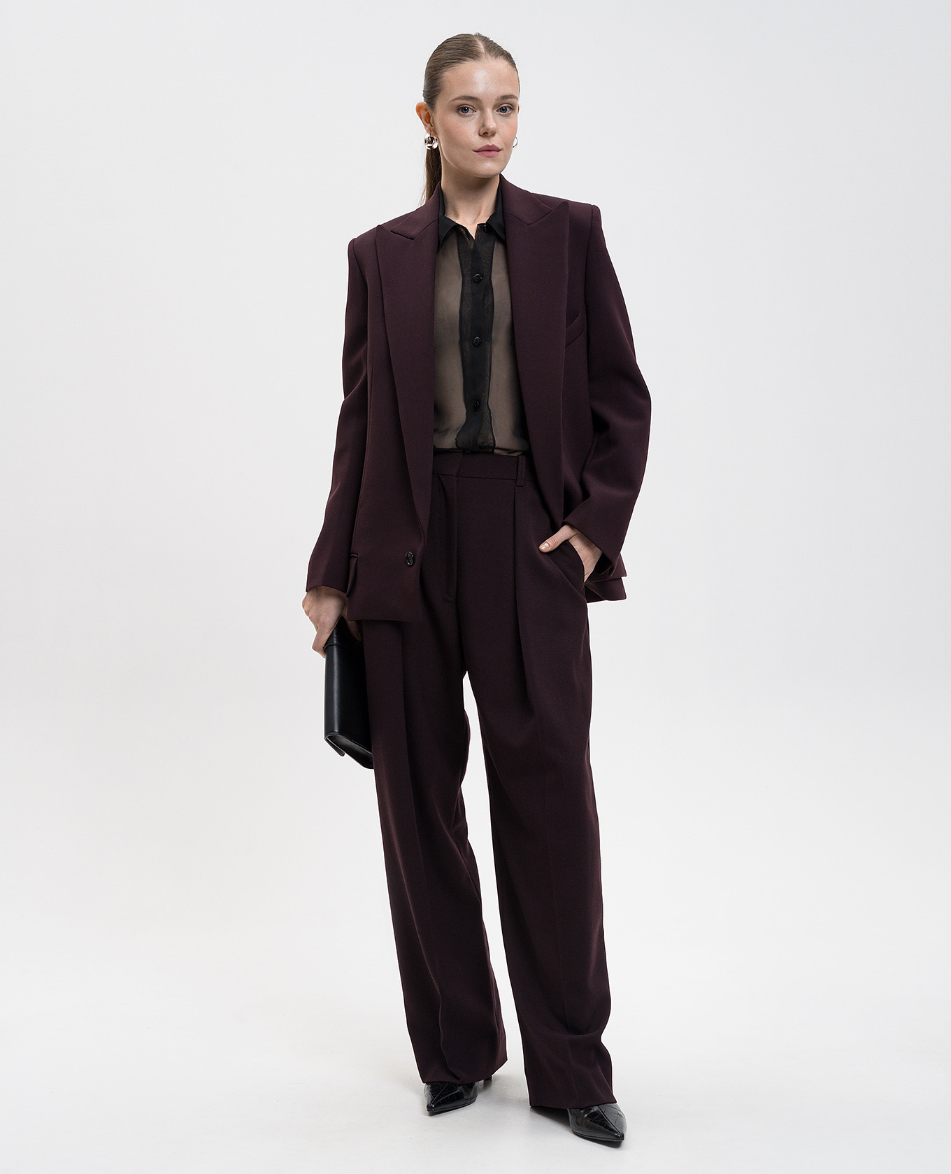 Purple jacket with wool Victoria Beckham 2