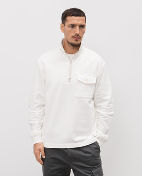 C.P. Company White jumper with logo MSS026A005086W