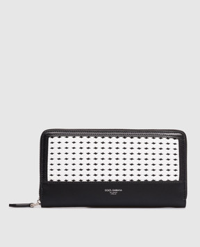 Dolce&Gabbana Black leather wallet with weaving BP1672AN419