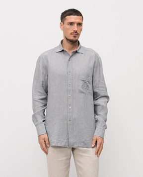 Stefano Ricci Gray linen shirt MC008163BX2922