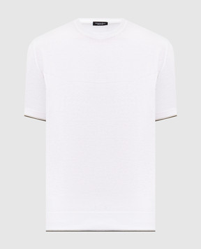 Stefano Ricci White T-shirt with monogram pattern K616448G10F26115