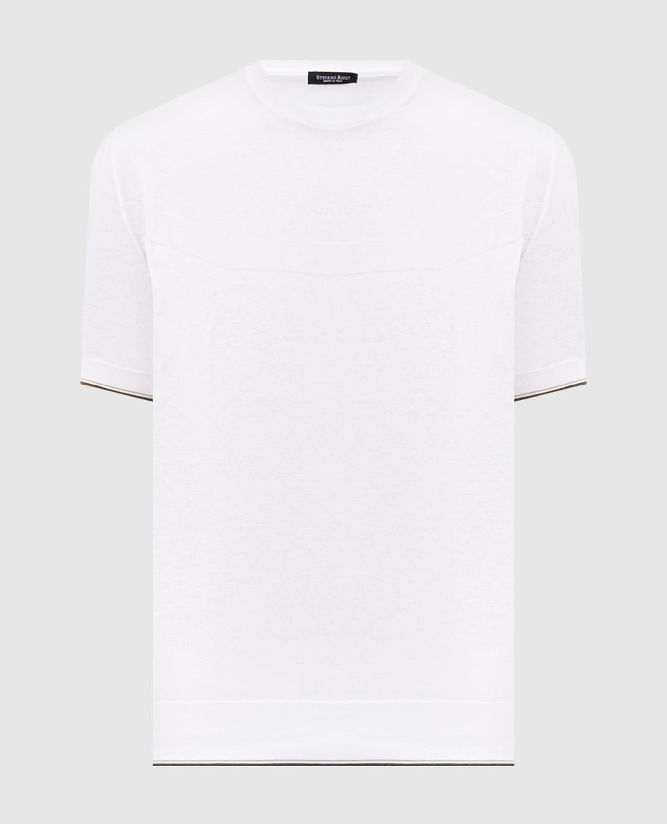 White T-shirt with monogram pattern